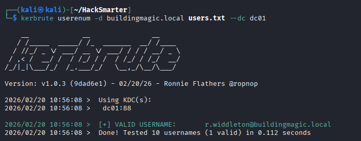 Kerbrute Enumeration