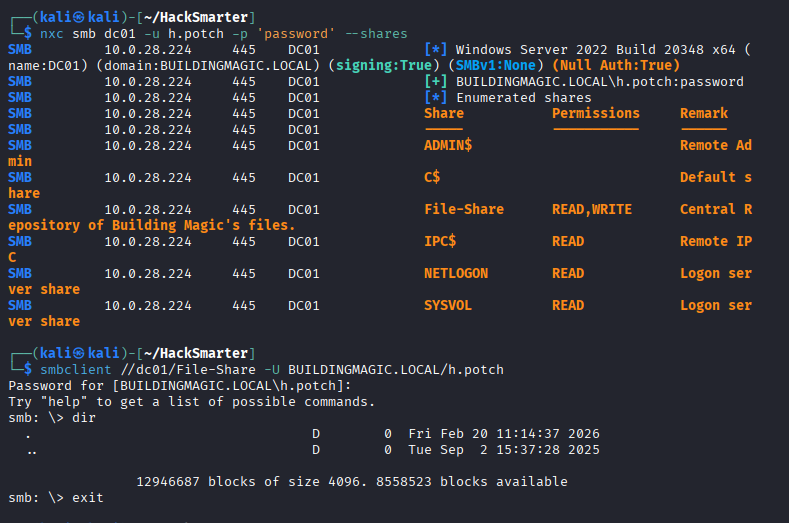 SMB Share Enumeration